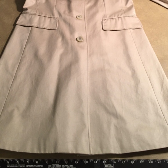 BANANA REPUBLIC Brushed Cotton SPRING COAT RAINCOAT, Tan/Khaki NWOT, Size M - Picture 6 of 11